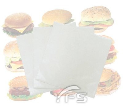 PE淋膜漢堡紙350*350mm(白) (墨西哥捲/潤餅/防油紙/薄葉紙/餐墊紙/包裝紙/白報紙)