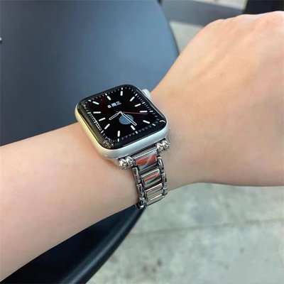 真材實料金屬錶帶 適用於Apple Watch 4 5 6 7代 SE 蘋果不鏽鋼錶帶40mm 41mm 44/45mm