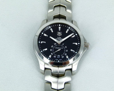 【時間迴廊】TAG Heuer 豪雅錶(39mm)Link Calibre 6-全不鏽鋼自動上鍊機械腕錶(盒單全)