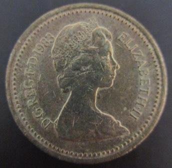 ~ENGLAND 英國 1POUND 1英磅 1983 年 錢幣/硬幣三枚~