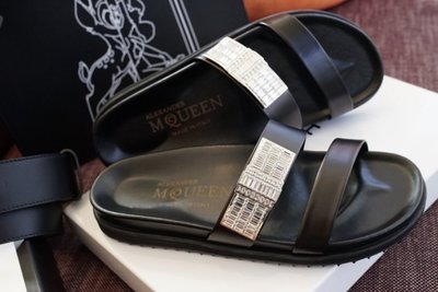 Alexander McQueen 水晶托鞋 黑