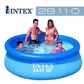 免運美國 INTEX 英泰斯 8尺碟形游池 充氣游池 (購買加贈泳池罩+修補貼片) 28110 【小瓶子的雜貨小鋪】