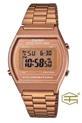 【天龜 】 CASIO 時尚 復古 玫瑰金 電子數位錶 B640WC-5A