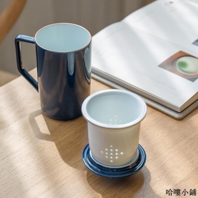 茶杯 茶具 快客杯 陶瓷杯帶蓋馬克杯大容量泡茶杯子茶水過濾分離水杯辦公室定制logo全館