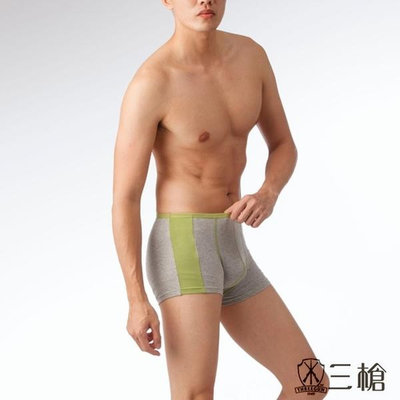 【三槍牌】時尚精典運動型男彈性平口褲~3件組(隨機取色)