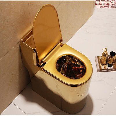 加厚彩色金色馬桶蓋通用緩降靜音坐便座圈蓋子UV型廁所板馬桶配i.