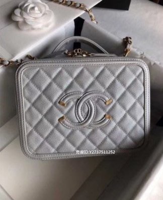 《友友二手店》95新 Chanel Vanity Case 21cm Tiffien 超唯美😍的顏色 少有款+實拍