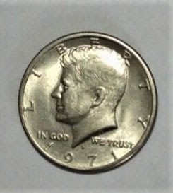 1971年 美國 甘迺迪 舊版大型 50c 1/2 美元 流通 鎳幣 USA KENNEDY HALF DOLLAR