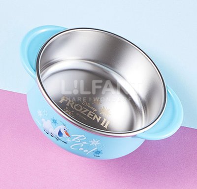 這裡代購??韓國FROZEN冰雪奇緣雪寶防燙不鏽鋼餐碗 雙耳 兒童餐具 雪寶