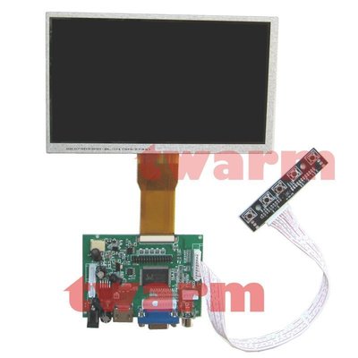 德源科技 r)(含觸控)樹莓派Raspberry Pi配件 7寸液晶屏 電腦顯示器套件HDMI+VGA+AV