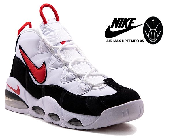 輕質緩震 NIKE AIR MAX UPTEMPO 95 PIPPEN 皮蓬白黑紅 公牛配色 CK0892-101