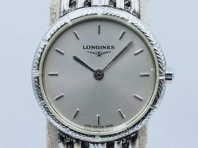 【發條盒子H2803】LONGINES 浪琴 不銹鋼銀面石英 訂製226錶帶 經典女錶 L4.120.4