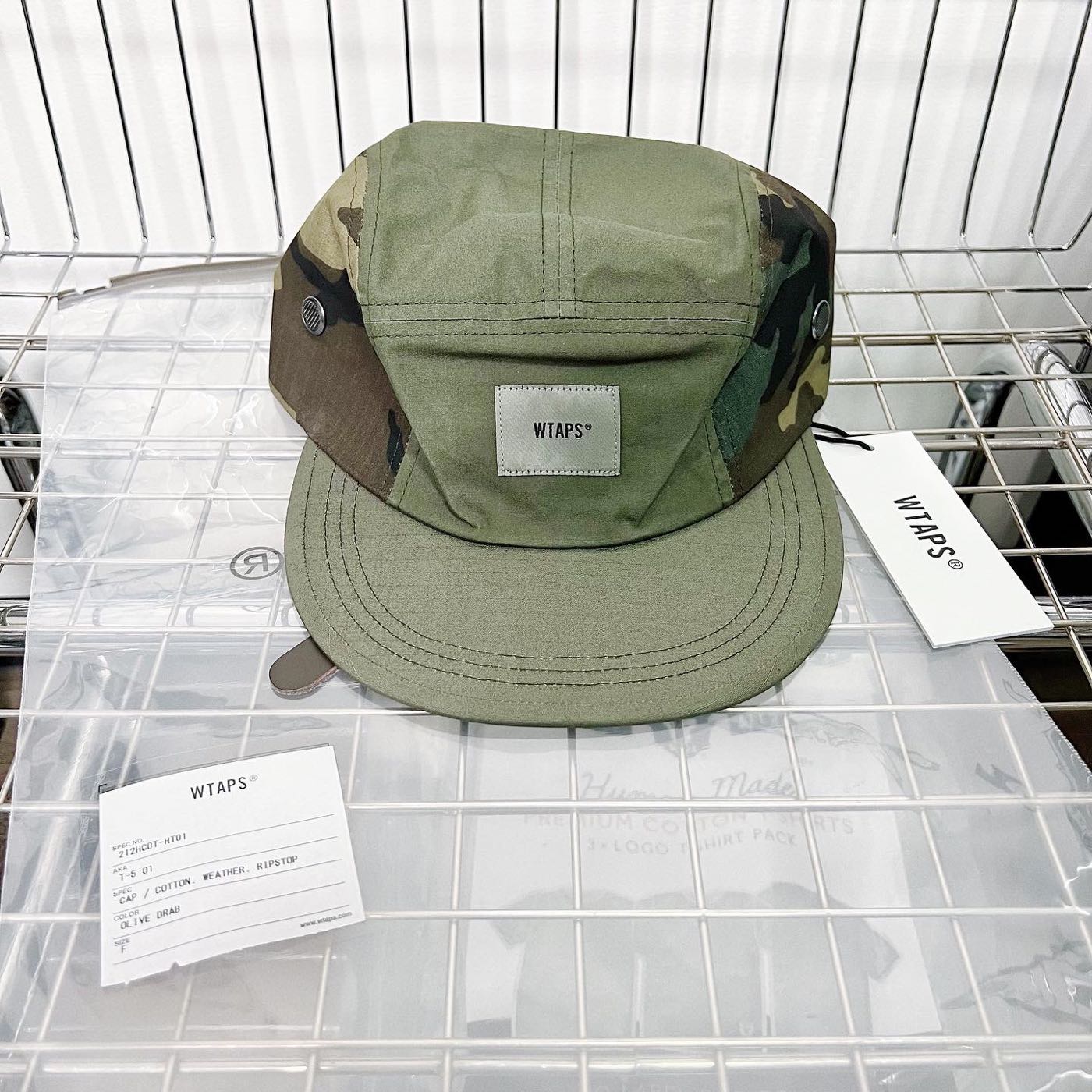 希望商店】WTAPS T-5 01/CAP/COTTON.WEATHER.RIPSTOP 21AW 迷彩拼接五