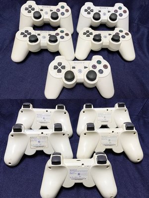 【Sony PlayStation 3 】無線手把*5 白色款 按鍵有問題需維修處理，故障品。