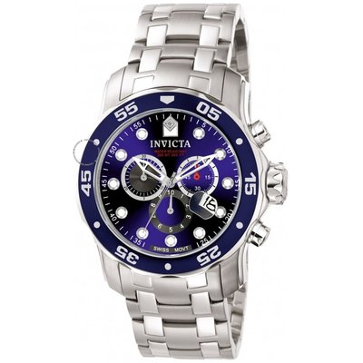 Invicta  Pro Diver 0070  Stainless Steel Chronograph  Watch