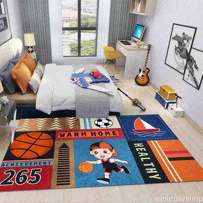 2020 Hot Sale 3D Football Area Rugs Flannel Rug Carpet Kids