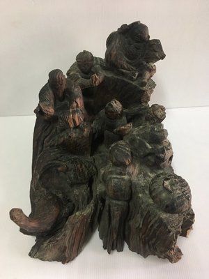 【寶來塢】古日本 七福神 大型木雕 吉祥龜 雕刻 雕像 擺飾