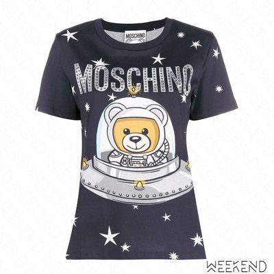 【WEEKEND】 MOSCHINO UFO Spaceship 合身版型 短袖 T恤 上衣  黑色 18秋冬