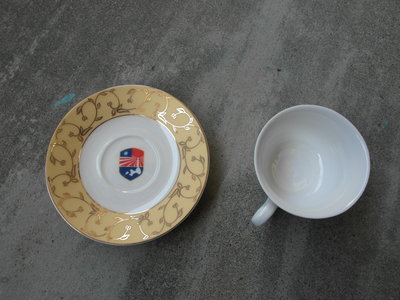 早期---金門宏玻陶瓷----金門防衛司令部贈咖啡杯一組