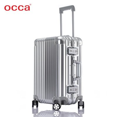 熱銷 occa鋁鎂合金時尚鋁框拉桿箱萬向輪女金屬旅行箱男商務高端登機箱