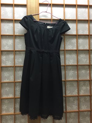 日本製AR黑色蕾絲小洋裝S~小M