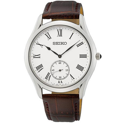 SEIKO 精工 CS系列 羅馬數字小秒針時尚腕錶-39mm/銀(6G28-01A0J/SRK049P1)