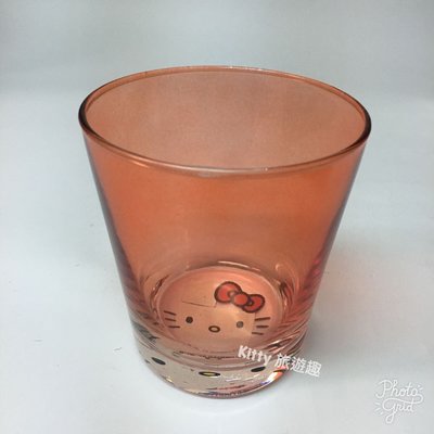 [Kitty 旅遊趣] Hello Kitty 有色玻璃杯 水杯 杯子 凱蒂貓