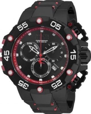 《大男人》Invicta21604瑞士黑鋼帶大錶徑52MM個性潛水錶，特殊錶冠設計(本賣場全現貨)