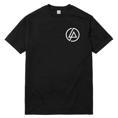 Linkin Park Logo Circle 聯合公園 左胸 短袖T恤 黑色 金屬龐克搖滾樂團