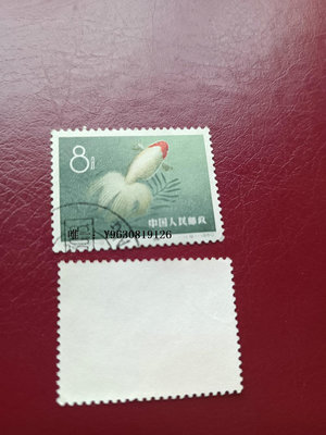 郵票特38金魚 （12-10）紅頭 蓋銷外國郵票