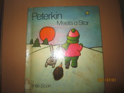 #換新收藏#[英文童書][圖書館淘汰書][PETERKIN MEETS A STAR][BY EMILIE BOON]