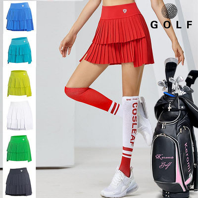 高爾夫短裙子洋裝洋裝運動假二件跑步半身裙女夏季速干防走光透氣網球裙褲