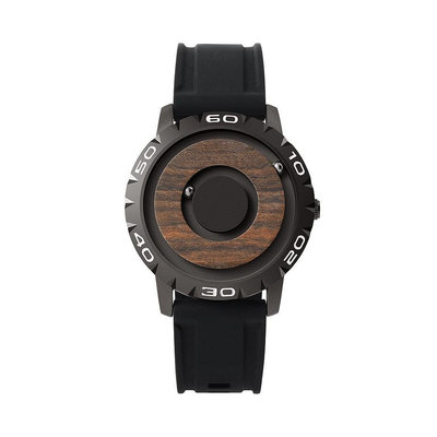 EUTOUR磁力滾珠男士木質錶盤個性創意手錶潮概念無邊框設計手錶
