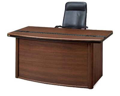 【上丞家具】台中免運 532-4 弧形5尺胡桃色辦公桌 👕主管桌 辦公桌 電腦辦公桌 木紋電腦桌 秘書桌