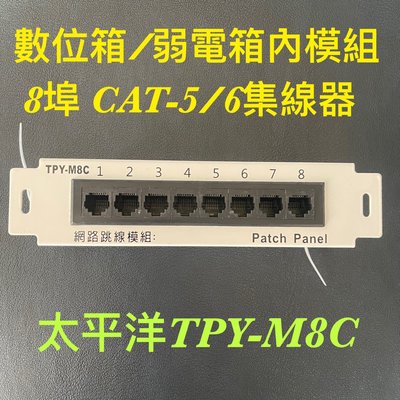 弱電箱/數位箱/智能箱模組/CAT-5網路集線器TPY-M8C