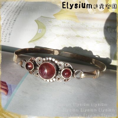 Elysium‧迷霧樂園〈LTO004C〉尼泊爾‧秀氣款 三顆 桃紅碧璽 925銀　手工 手鐲/手環