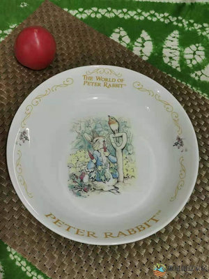 【小琳家居】出口骨瓷彼得兔系列骨瓷餐具8.5寸飯盤 菜盤 深盤湯盤可微波