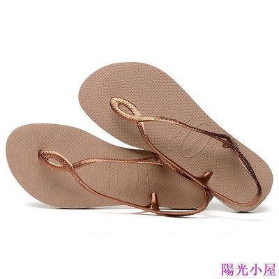 【易家生活館】出清特價 Havaianas 哈瓦仕 Luna 涼鞋 拖鞋 夾腳拖 玫瑰金