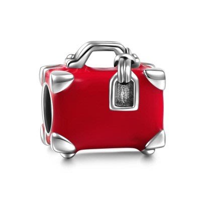 現貨 絕版 SOUFEEL 925純銀串珠 紅色 旅行箱 去旅行 Pandora適用 (含原廠布袋紙盒)