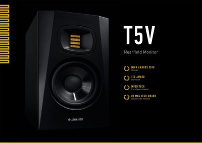 【音響世界】德國ADAM新款 T5V五吋2音路超越級監聽喇叭》附On-Stage避震墊+Pro Co線材》售完補貨中