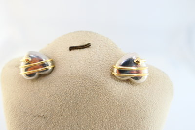 [吉宏精品交流中心]TIFFANY&amp;CO. 蒂芬妮 心形 18黃K金+925銀 夾式 耳環