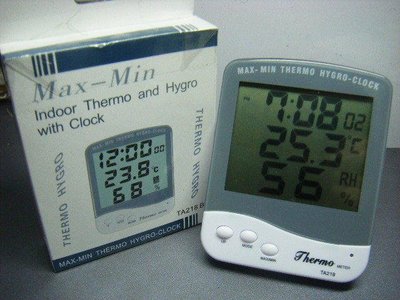 愛批發【一年保】TA218B 超大字幕 溫濕度計 數位時鐘【可壁掛-溫濕度記錄-附電池】溫度計 溼度計
