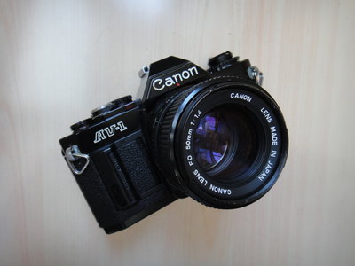 【康泰典藏】CANON AV-1 底片單眼相機+CANON NEW FD 50mm F1.4 大光圈定焦鏡頭~功能正常~