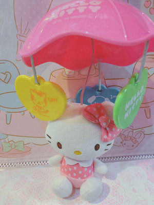 ♥小花花日本精品♥ Hello Kitty 雨傘造型 手推車 掛勾玩具 兒童玩具 安全玩具 附掛勾 50030101