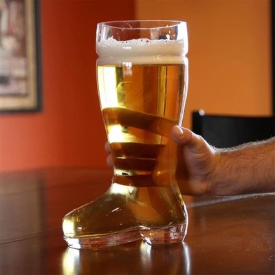 酒杯玻璃鞋大扎啤杯创意德国精酿原浆恶搞个性耐热家用啤酒杯