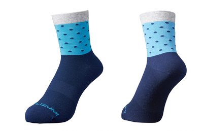 2018春夏新款PEARL iZUMi PI-43 時尚款專業運動襪 自行車襪 藍圓點