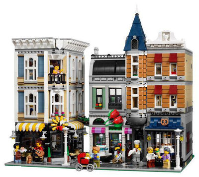 LEGO樂高街景10255城市廣場10周年紀念版可配燈