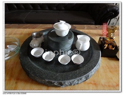 INPHIC-復古茶盤，家用石磨茶盤，青石茶盤石雕茶盤，功夫茶盤