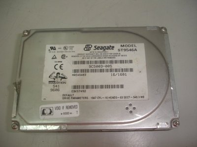 【電腦零件補給站】Toshiba MK1701MAN 1GB (1700MB) IDE 2.5吋硬碟