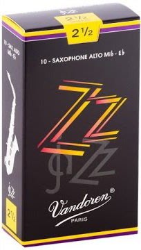 【現代樂器】法國Vandoren Alto Sax Jazz 中音薩克斯風 2.5號 竹片10片裝 全新真空包裝